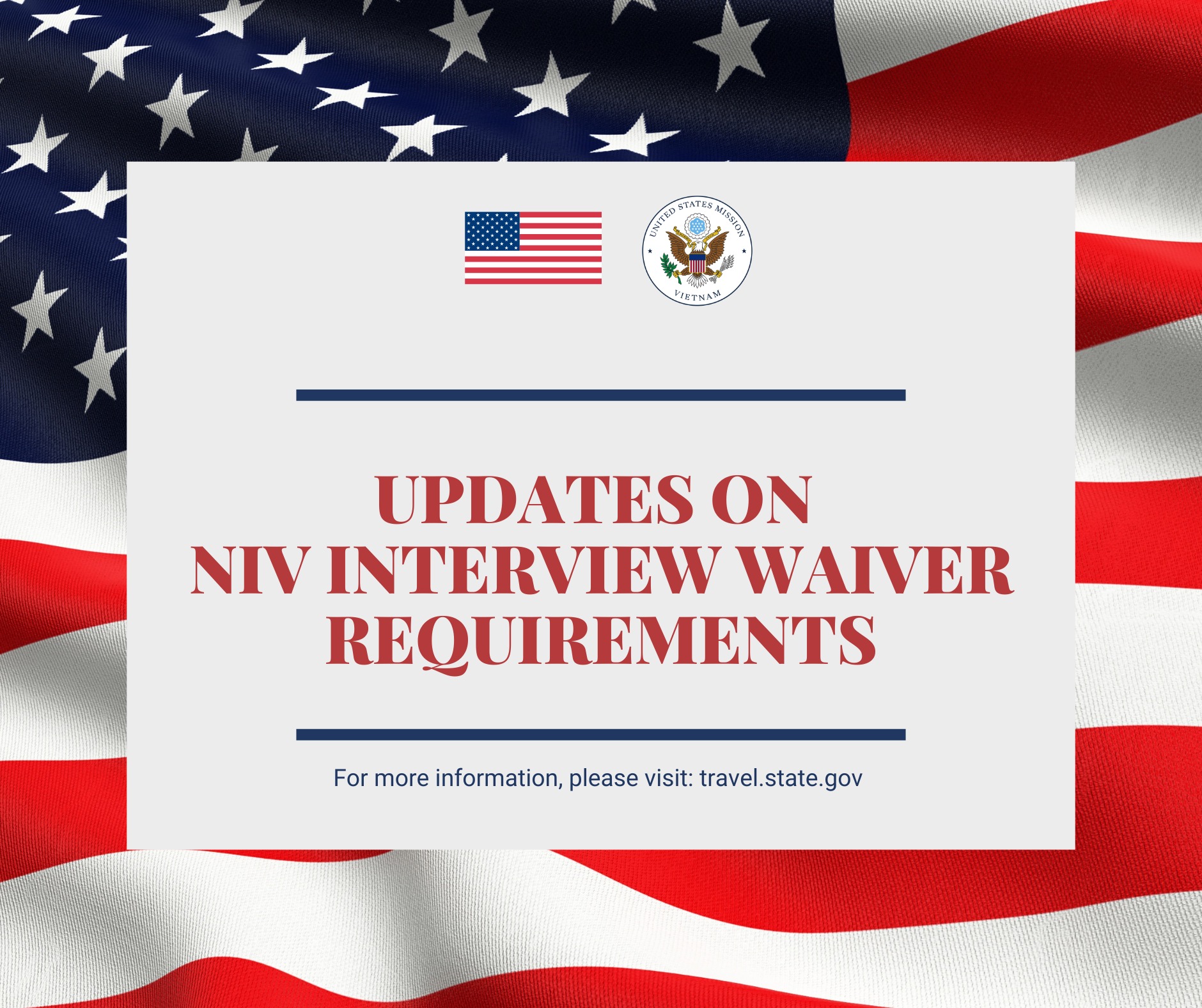 Bộ Ngoại giao Mỹ chấm dứt miễn phỏng vấn Visa không định cư