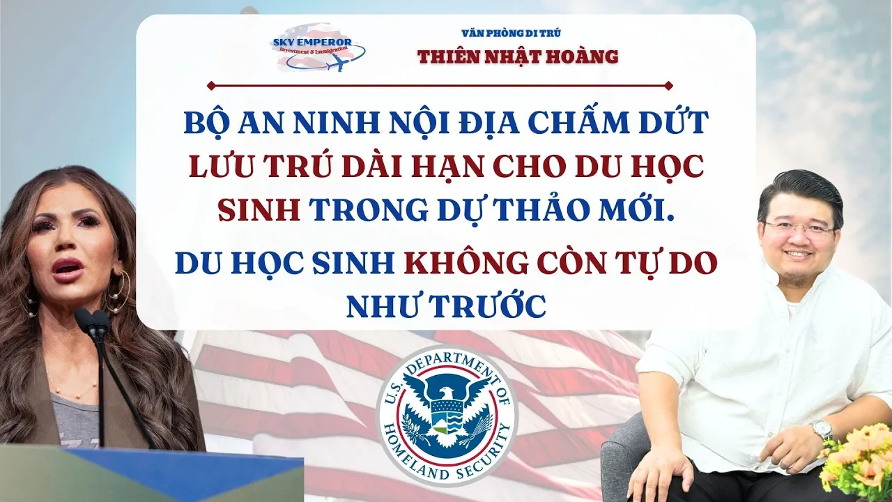 Bộ An Ninh Nội Địa CHẤM DỨT LƯU TRÚ DÀI HẠN cho du học sinh