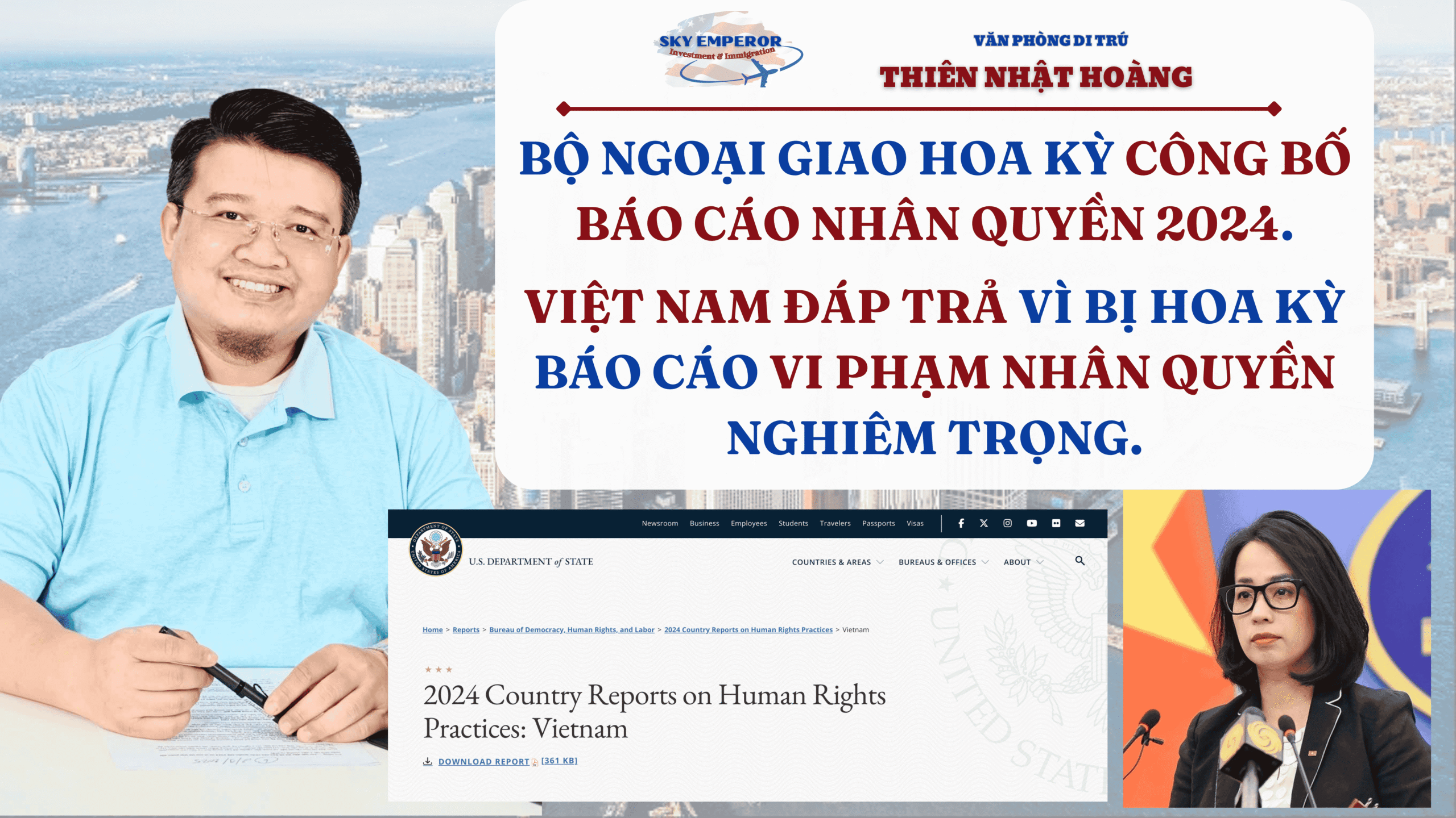 Bộ Ngoại Giao Hoa Kỳ công bố báo cáo nhân quyền 2024 về Việt Nam
