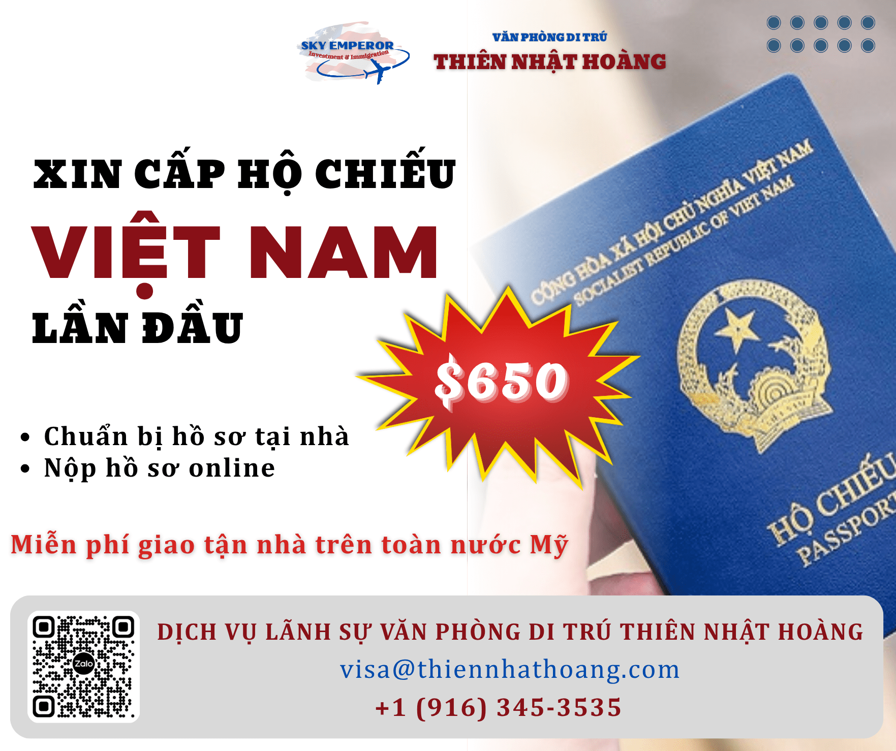 xin cap ho chieu VN lan dau
