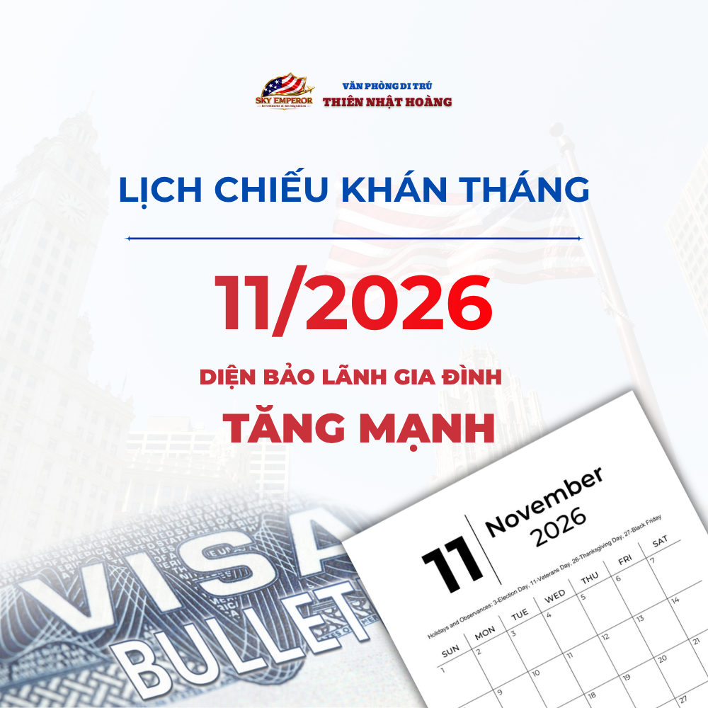 Lịch Visa Bulletin tháng 11/2026